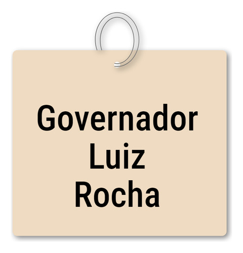 14x Chaveiro Governador Luiz Rocha Mdf Recordação C/ Argola