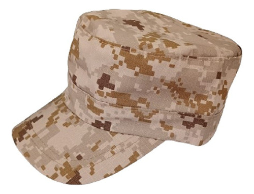 Gorra Camuflado Miltar Beige Ajustable Con Visera Curva 