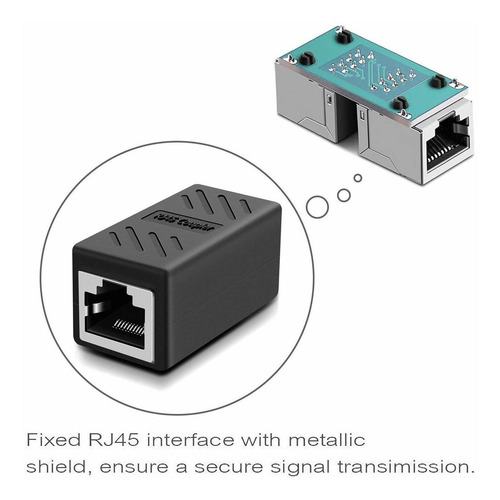 Extensor De Cable Ethernet Oneme, Acoplador Rj45, Conec...
