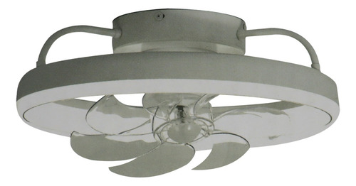 Lampara Ventilador De Techo Aspas Ocultas Iluminacion 30501 50 Cm 60 Hz Blanco Trasparente Plástico 7