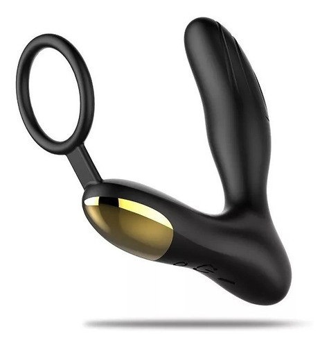 Dildo Anal Con Vibrador Estimulador Punto G Próstata Hombres Color Negro