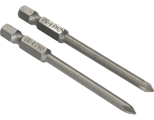 Bits Phillips Encaixe 1/4 N°0 75mm Com 2 Unidades Vonder