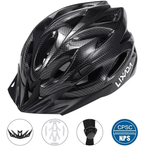 Casco Bicicleta Adulto Montaña Negro Lixada