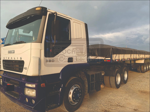 Iveco Stralis Hd 570s38 6x2 Ano Com Carreta Guerra 3 Eixo