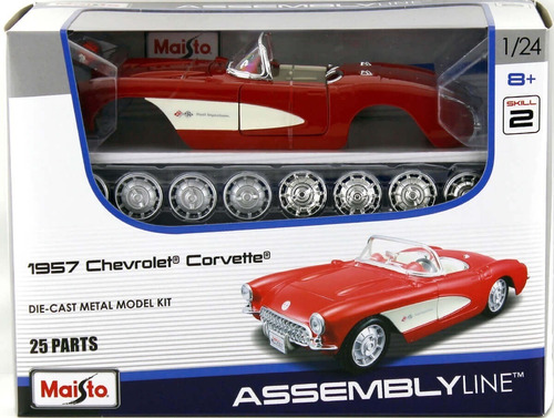 Chevrolet Corvette 1957 Maisto 1:24  Para Armar