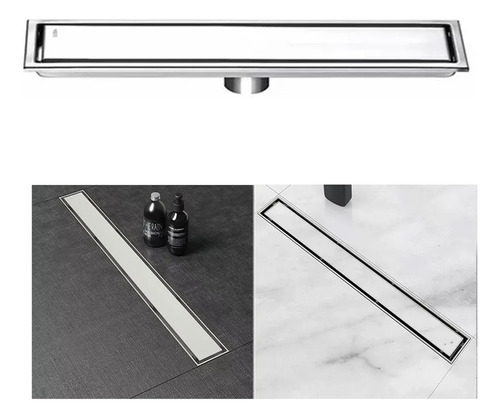 Desagüe Invisible Acero Inoxidable Coladera Para Baño 10x40
