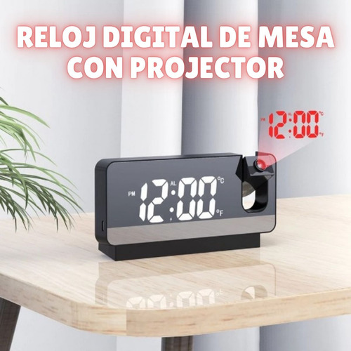 Reloj Digital De Mesa Con Proyector