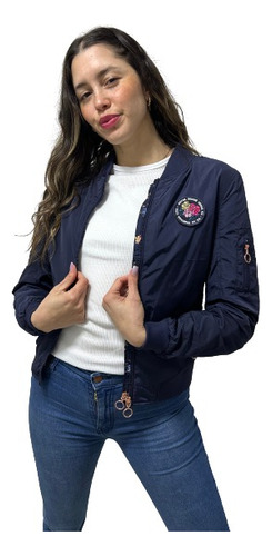 Campera Rompeviento Reversible Bomber Mujer