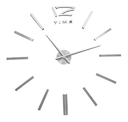 Yosooo Moderno Diy 3d Reloj De Pared Sin Marco Espejo Superf