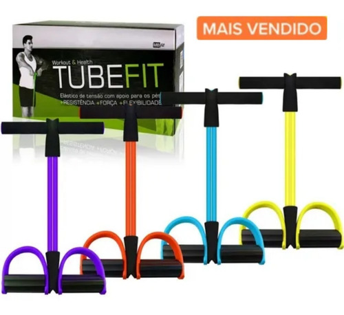 Imagem 1 de 10 de Aparelho De Exercícios Elástico Ginástica Em Casa Academia