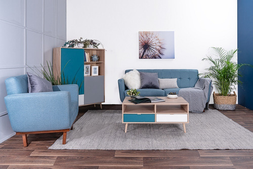 Sofa Chris Azul Këssa Muebles