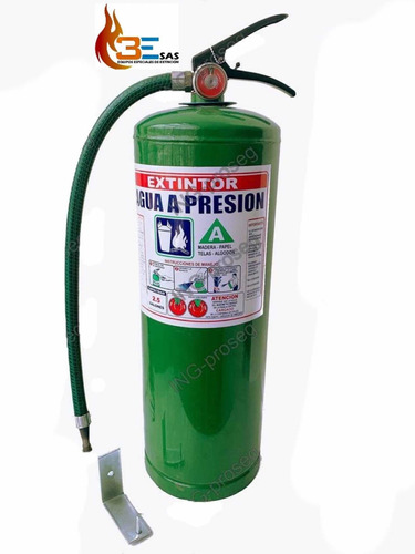 Extintor Agua A Presión 2.5 Galones + Señal+ Gancho, Garanti