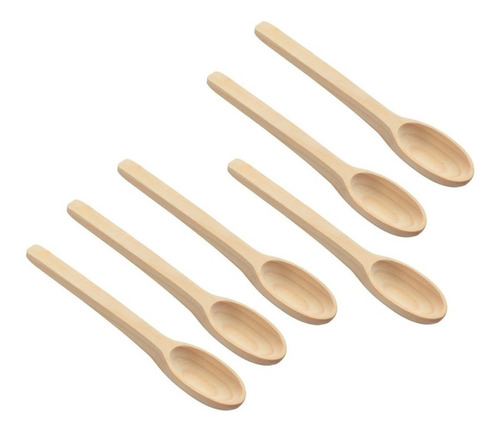 Set De 6 Cucharitas En Madera Kitchen Wood