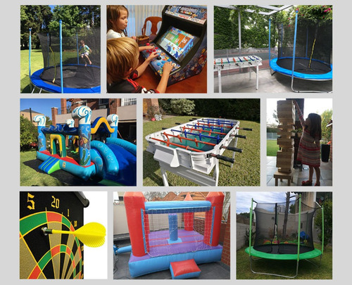 Imagen 1 de 9 de Alquiler Cama Elástica Inflable Metegol Tejo Jenga Ping Pong