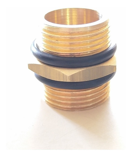 Niple Conector Bronce 3/4 Pulgadas Manguera Jardin Tanque
