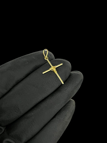 Pingente De Ouro 18k Cruz Fio Com Garantia Vitalícia