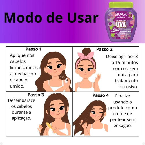 Creme Tratamento Skala Uva 2 Em 1 1000g