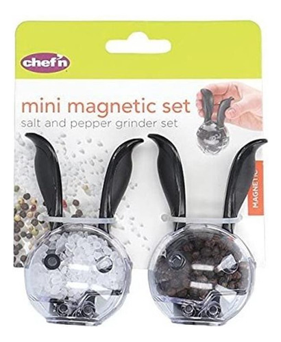 Chef'n Mini Pepperball Magnética Y Saltball Set (neg