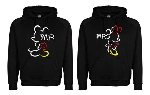 Sudaderas Parejas Novios Mr Mrs Mickey Minnie Envio Gratis