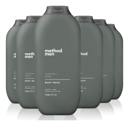 Body Wash Method Men Juniper + Sage, 532 Ml (paquete De 6)