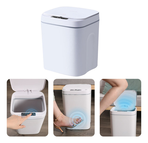Cesto De Basura Inteligente A Prueba De Agua Con Sensor 12l