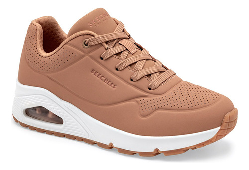 Tenis Casual Dama Skechers 73690tan Uno Camel 127-365 T3