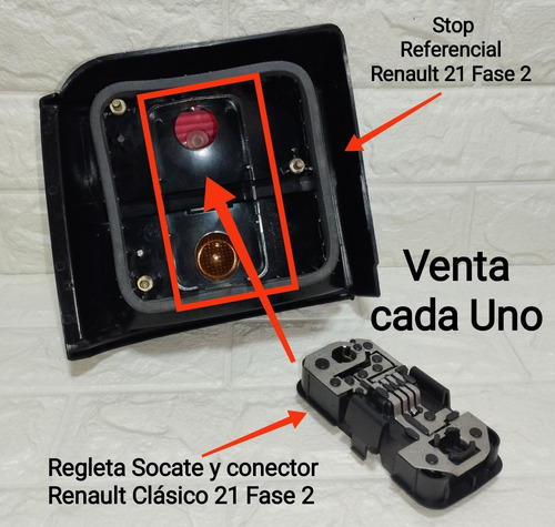 Regleta Socate Y Conector De Stop  Renault Clásico 21 Fase 2