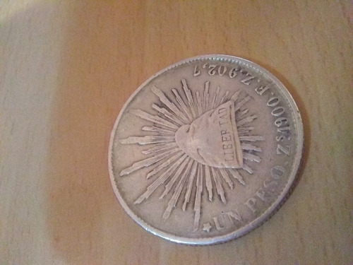 Moneda De Plata Un Peso Porfiriano