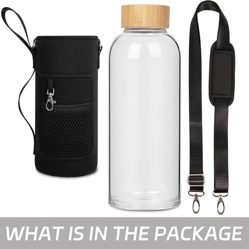 Botella De Agua Deportiva Ferexer De Vidrio De Borosilicato