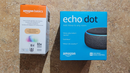 Alexa Echo Dot Y Bombillo Inteligente