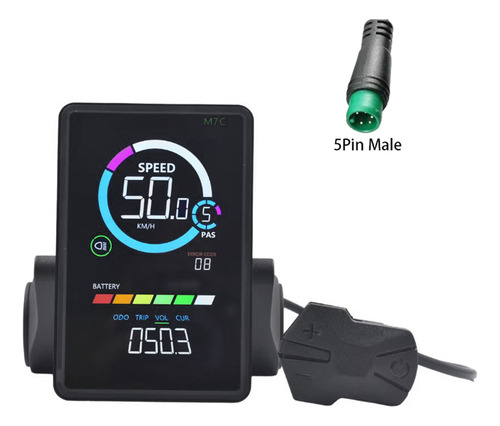 Medidor De Pantalla Lcd Para Bicicleta Eléctrica M7c-2, 24 V