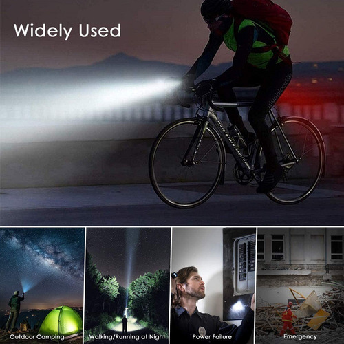 Luz Delantera Trasera Bicicleta Recargable Usb Led Brillante
