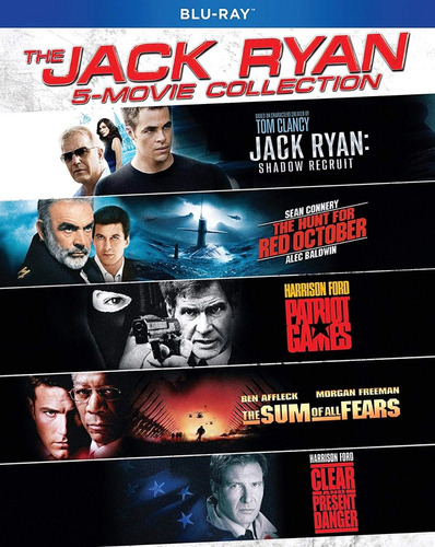 Blu Ray Jack Ryan 5 Movie Ocotber Patriot H Ford Box Set 