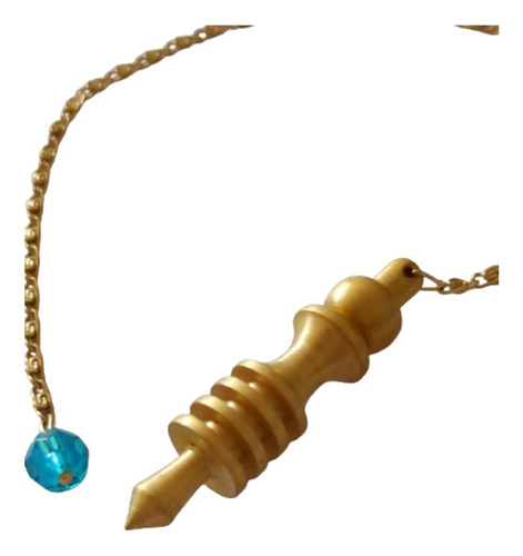 Pêndulo Isis + Pêndulo Osiris Em Metal Dourado Radiestesia