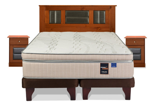 Cama Europea Maximo Cobre Flex King + Muebles Lorraine