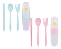 Comprar 3 Utensilio Viaje 2 Juego Cubierto Portatil Reutilizabl Paja