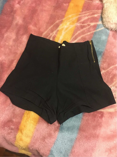 Lote De Shorts Pollera De Vestir Negro Elastiz 4 Unid Small