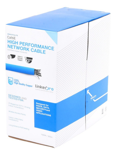 Bobina Cable Linkedpro 305m Alto Rendimiento Pro-cat-6-lite