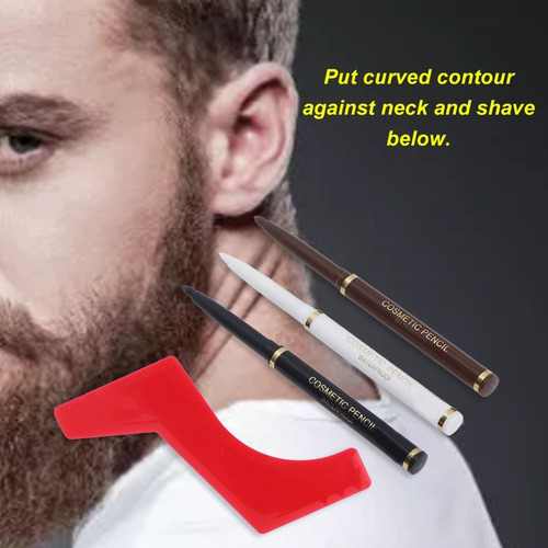 Llenador De Lápiz De Barba Impermeable A Prueba De Sudor Con