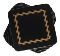 Comprar Pimpernel Classic Black Collection Posavasos | Juego De 6 | Tablero De Corcho | Resistente Al Calor Y A Las Manchas | Posavasos Para Bebidas Para Protección De Mesa | Mide 4 X 4 Pulgadas