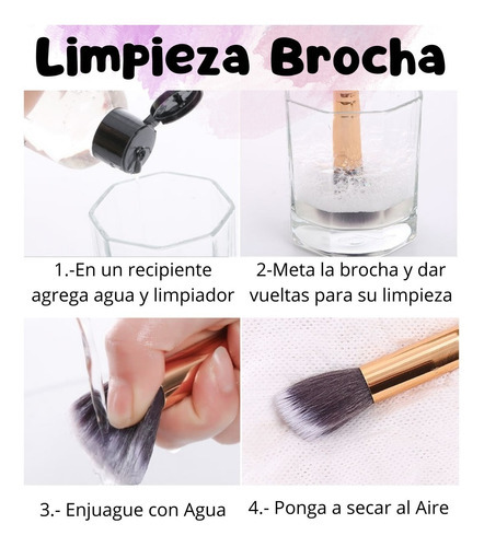 Limpiador De Esponja- Brocha Desinfectante Maquillaje Full