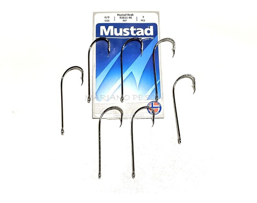 Anzuelos Mustad 92611 N°6/0 X 7u Dorado Surubi Mar Embarcado