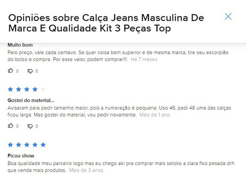 Imagem 3 de 10 de Calça Jeans Masculina De Marca E Qualidade Kit 3 Peças Top