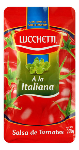 Salsa Lucchetti Dp Italiana 200gr(3 Unid )super