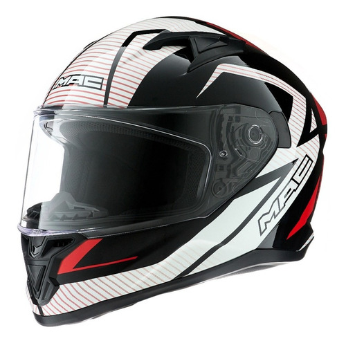 Imagen 5 de 8 de Casco Moto Integral Mac Speed Riot Negro Cuota Devotobikes