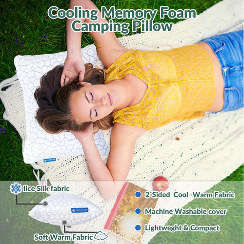 Qutool Almohada Pequeña Para Acampar Para Dormir, Almohada D
