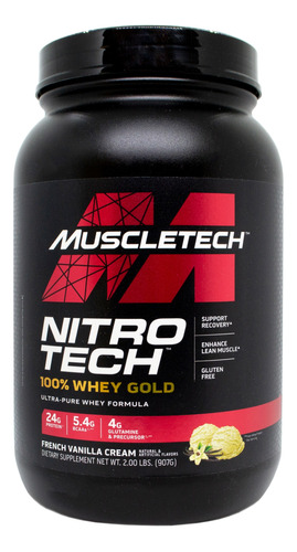 Muscletech Nitro Tech 100% Whey Gold Proteína Vainilla 907g