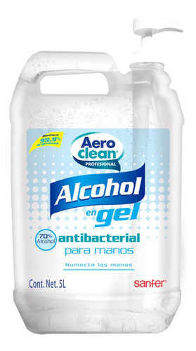 Aero Clean Profesional Alcohol En Gel Antibacterial 5l