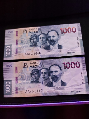 Billetes De 1000 Pesos Serie Aa.