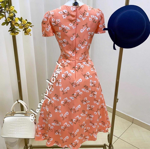 Imagem 7 de 7 de Vestido Midi Rodado Coral Sophia